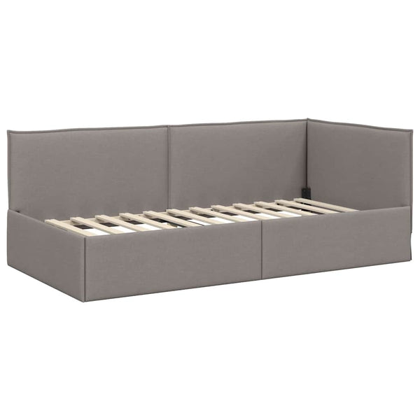 100 cm x 200 cm Harmaanruskea kulmavuoteen runko Sametti