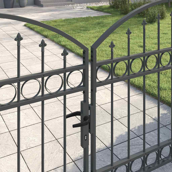 Aitausportti ASSEN 301 x 175,5 cm Teräs Harmaa Lukittava