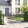 Aitausportti ASSEN 301 x 175,5 cm Teräs Harmaa Lukittava