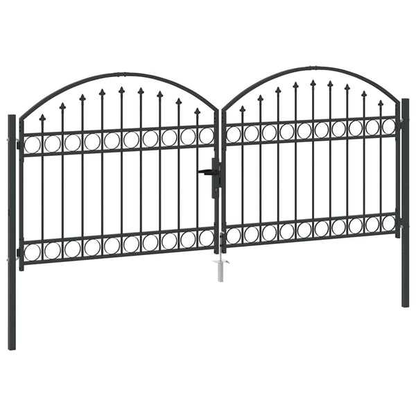 Aitausportti ASSEN 301 x 175,5 cm Teräs Harmaa Lukittava