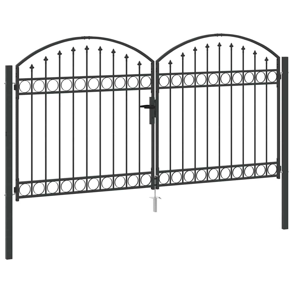 Aitausportti ASSEN 301 x 200 cm Lukittava Teräs Harmaa