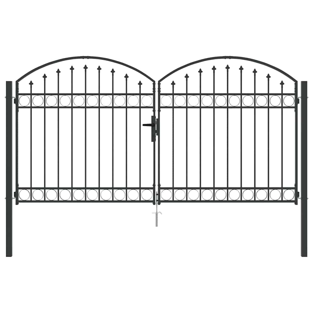 Aitausportti ASSEN 301 x 200 cm Lukittava Teräs Harmaa
