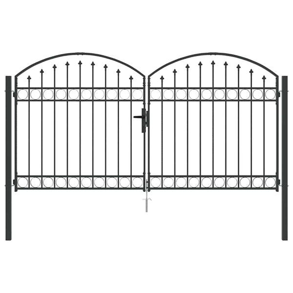 Aitausportti ASSEN 301 x 200 cm Teräs Harmaa Lukittava