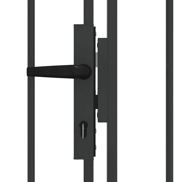 Aitausportti ASSEN 401 x 175,5 cm Teräs Harmaa Lukittava