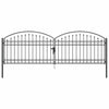 Aitausportti ASSEN 401 x 175,5 cm Teräs Harmaa Lukittava