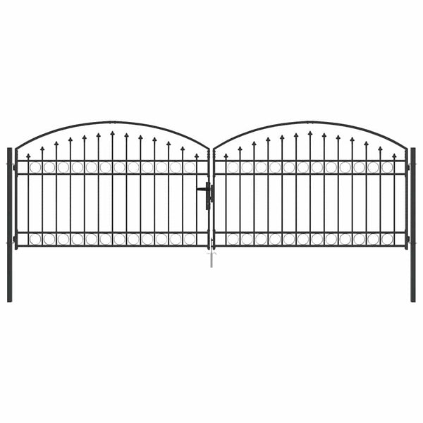Aitausportti ASSEN 401 x 175,5 cm Teräs Harmaa Lukittava