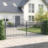 Aitausportti ASSEN 401 x 200 cm Teräs Harmaa Lukittava