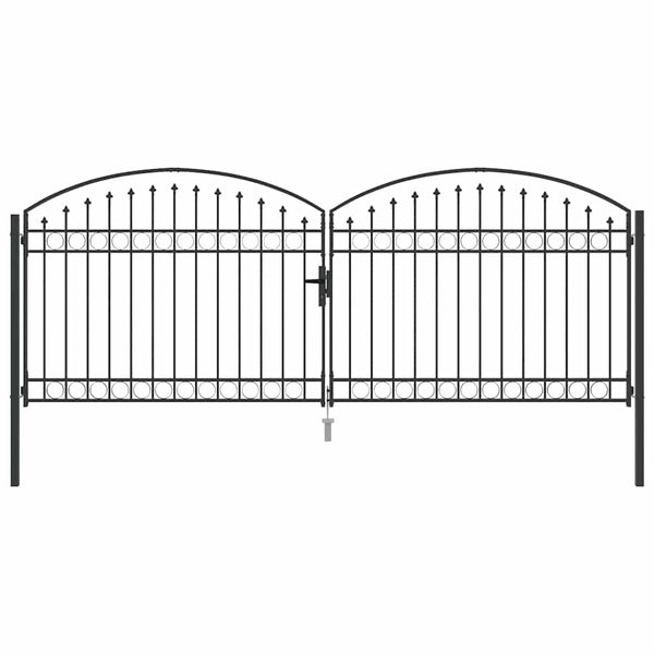 Aitausportti ASSEN 401 x 200 cm Teräs Harmaa Lukittava
