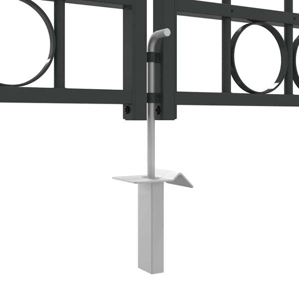Aitausportti ASSEN 401 x 224,5 cm Teräs Harmaa Lukittava