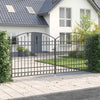 Aitausportti ASSEN 401 x 224,5 cm Teräs Harmaa Lukittava