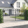 Aitausportti ASSEN 401 x 250 cm Teräs Harmaa Lukittava