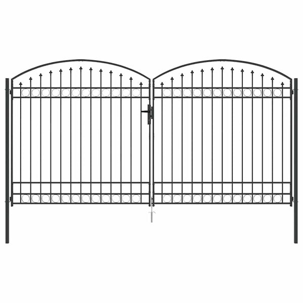 Aitausportti ASSEN 401 x 250 cm Teräs Harmaa Lukittava