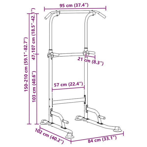Tehotorni ja dippiasema Musta 102 x 95 x 210 cm