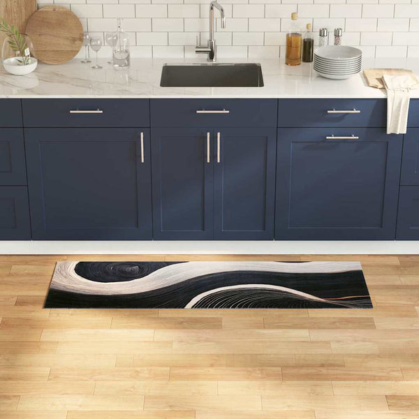 Keittiömatto Musta 150 x 45 cm Sametti