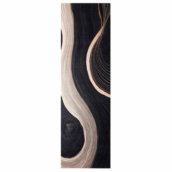 Keittiömatto Musta 150 x 45 cm Sametti