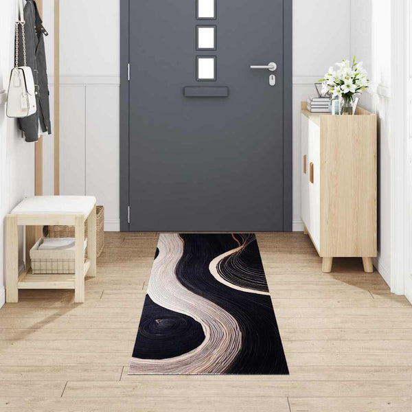Keittiömatto Art Deco Musta 300 x 60 cm Sametti