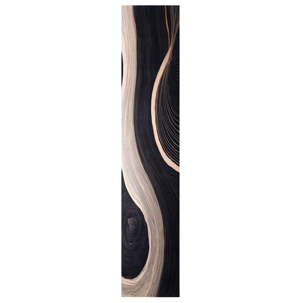 Keittiömatto Art Deco Musta 300 x 60 cm Sametti