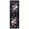 Keittiömatto Kukallinen Musta 180 x 60 cm Sametti