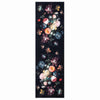 Keittiömatto Kukallinen Musta 150 x 45 cm Sametti