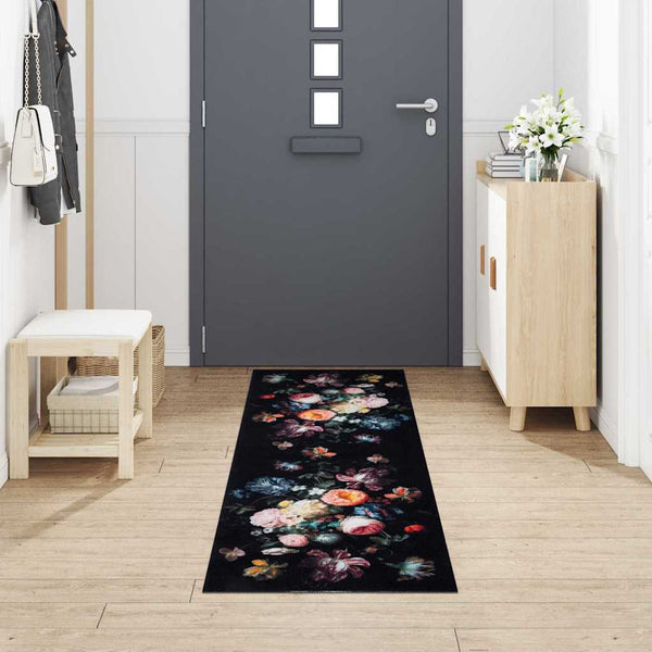 Keittiömatto Musta 300 x 60 cm Sametti