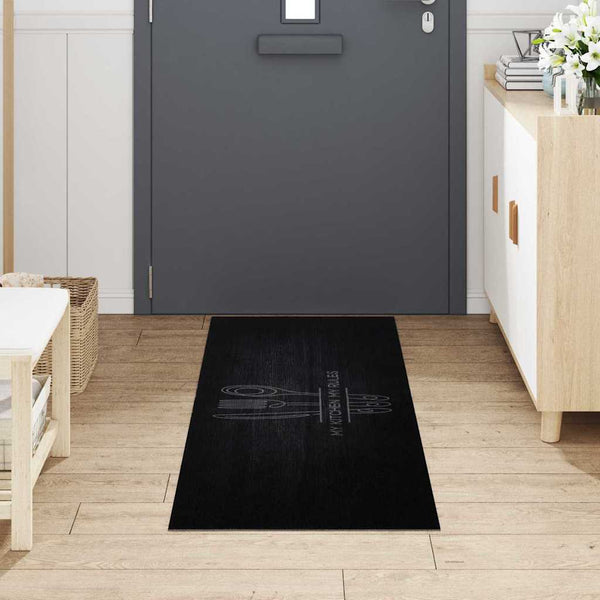 Keittiömatto Musta 180 x 60 cm 100% polyamidi Käytettävää