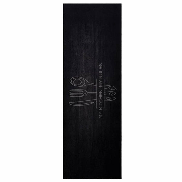 Keittiömatto Musta 180 x 60 cm 100% polyamidi Käytettävää