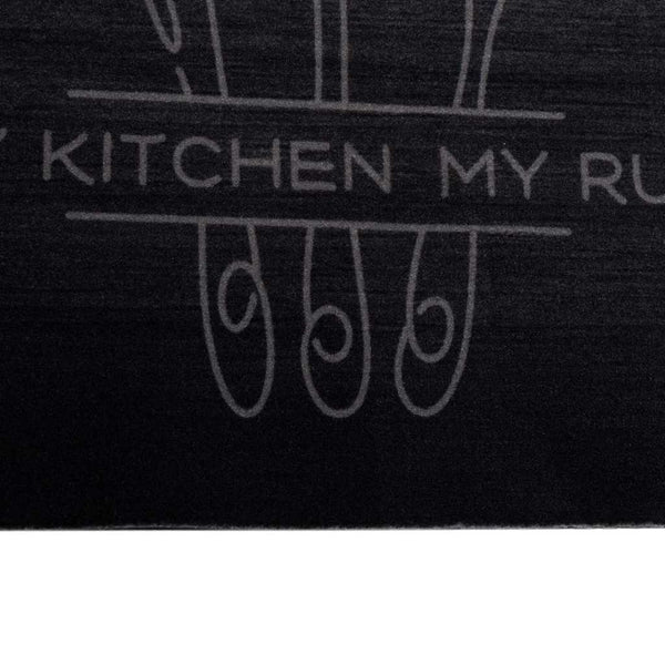 Keittiömatto Musta 300 x 60 cm Sametti