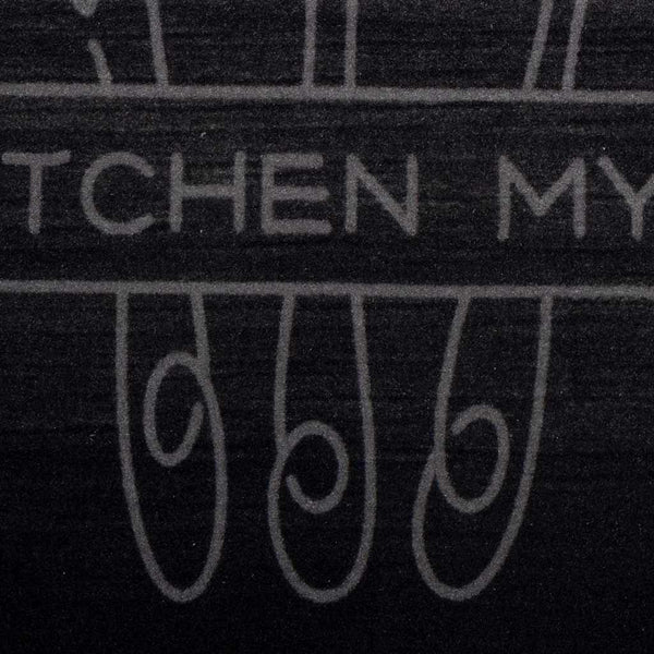 Keittiömatto Musta 300 x 60 cm Sametti