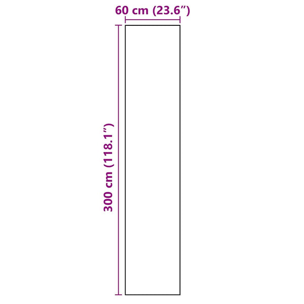 Keittiömatto Musta 300 x 60 cm Sametti