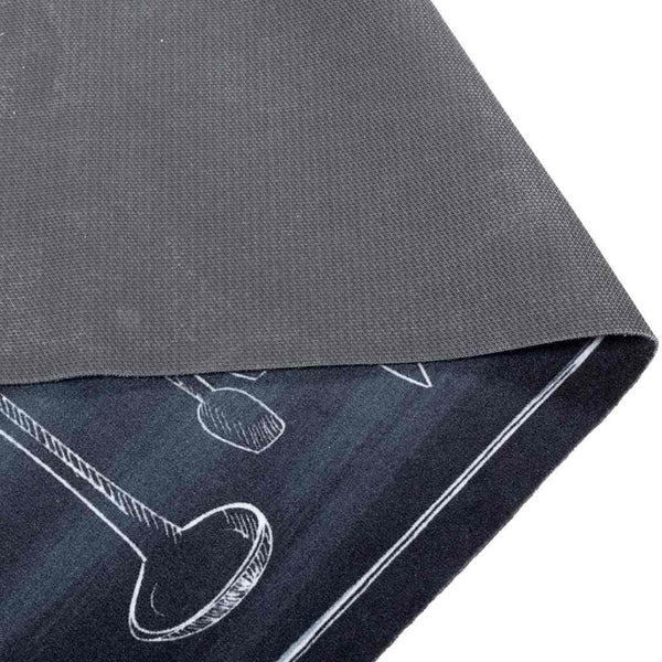 Keittiömatto Toile Musta 150 x 45 cm Sametti