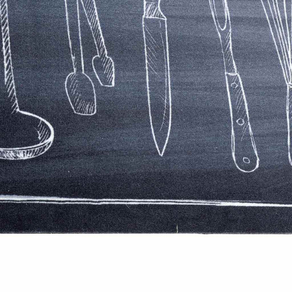 Keittiömatto Toile Musta 150 x 45 cm Sametti