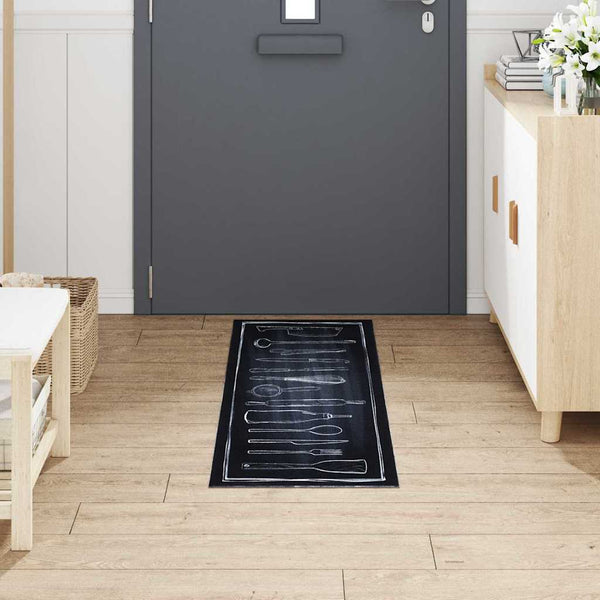 Keittiömatto Toile Musta 150 x 45 cm Sametti