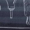Keittiömatto Toile Musta 150 x 45 cm Sametti
