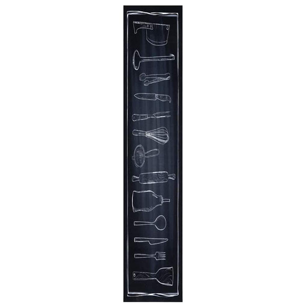 Keittiömatto Musta 300 x 60 cm Sametti
