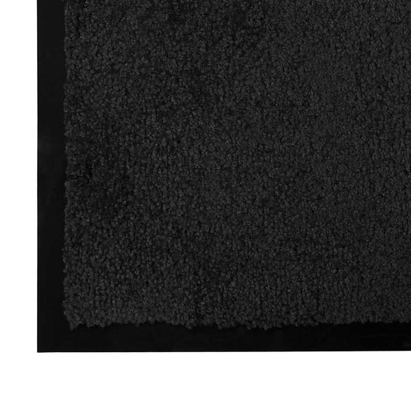 Musta Ovenmatto 60 x 40 x 1.2 cm Teddykankaasta