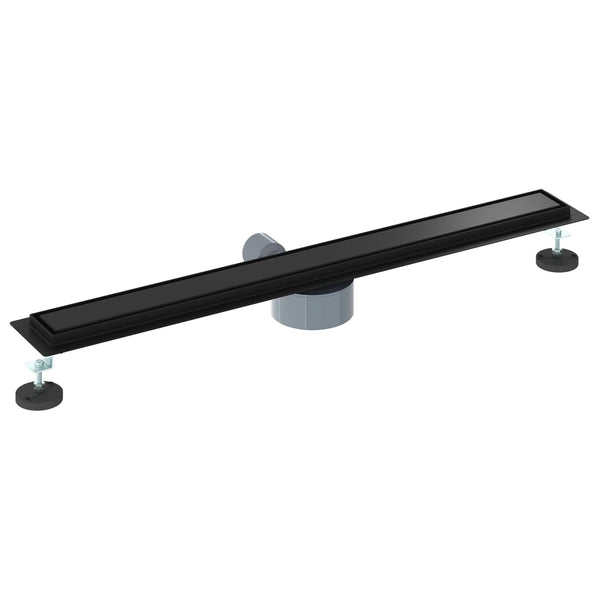 Suihkuhuuhtelija 2-in-1 360° poistoputkella Musta 80 cm