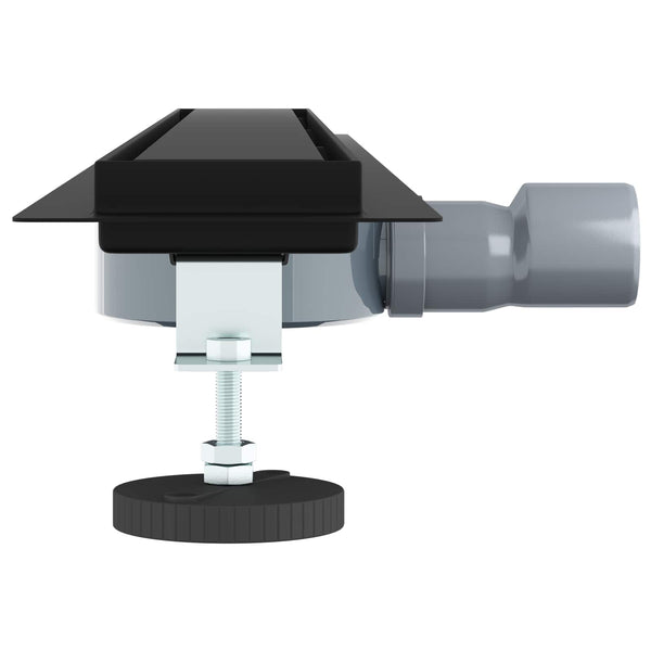 Suihkuhuuhtelija 2-in-1 360° poistoputkella Musta 80 cm