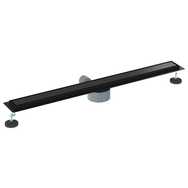 Suihkuhuuhtelija 2-in-1 360° poistoputkella Musta 90 cm