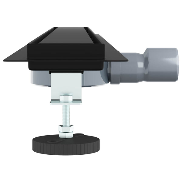 Suihkuhuuhtelija 2-in-1 360° poistoputkella Musta 90 cm