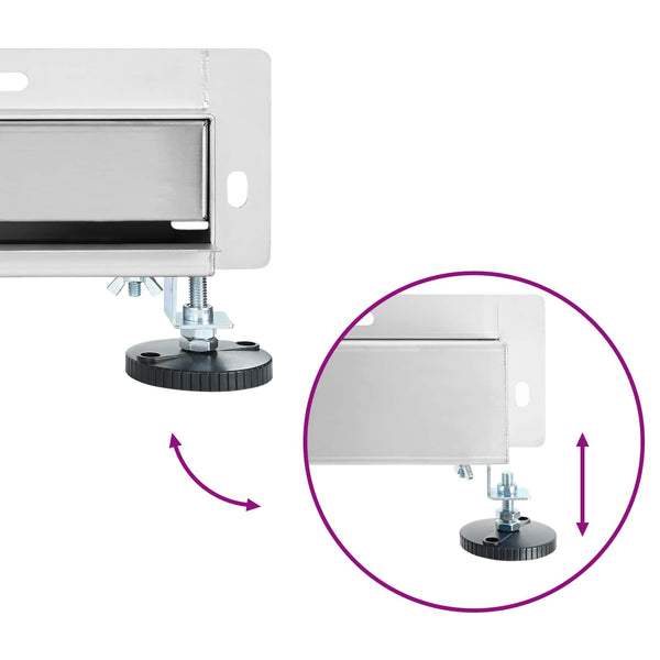 Seinään asennettu suihkuviemäri Hopea 50 cm