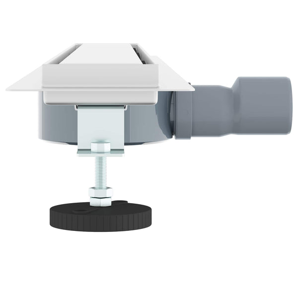 Suihkuhuuhtelija 2-in-1 360° poistoputkella Hopea 70 cm