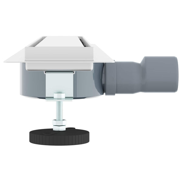 Suihkuhuuhtelija 2-in-1 360° poistoputkella Hopea 60 cm