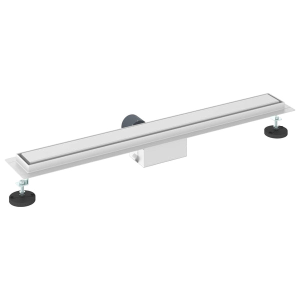 Suihkuviemäri lasikannella Hopea 80 cm Ruostumaton teräs 304