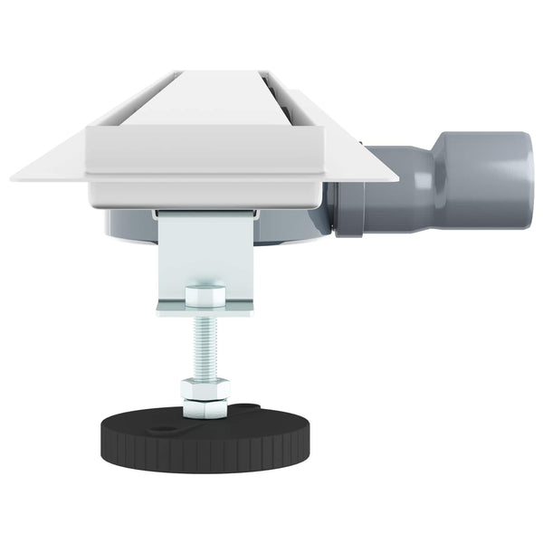 Suihkuhuuhtelija 2-in-1 360° poistoputkella Hopea 100 cm