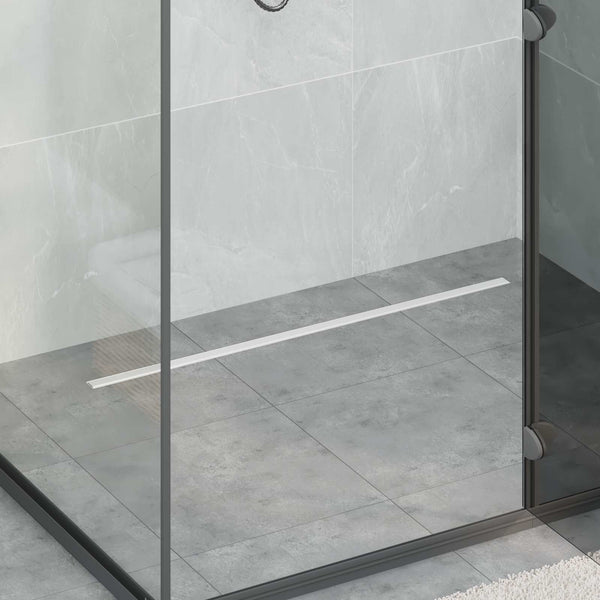 360° Suihkukaivo ohuella mallilla Hopea 90 cm