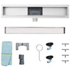 Suihkuviemäri lasikannella Musta 70 cm Ruostumaton teräs 304