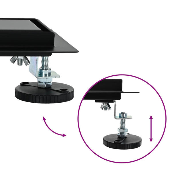 Suihkuhuuhtelija 2-in-1 360° poistoputkella Musta 50 cm