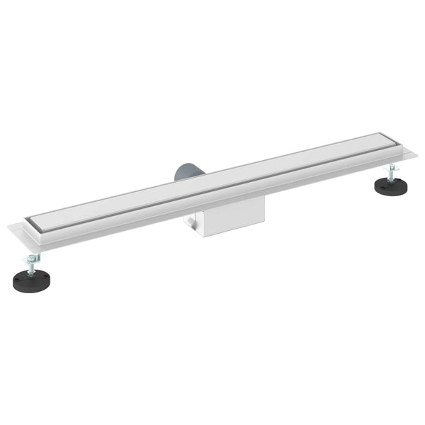 Suihkuviemäri lasikannella Hopea 70 cm Ruostumaton teräs 304