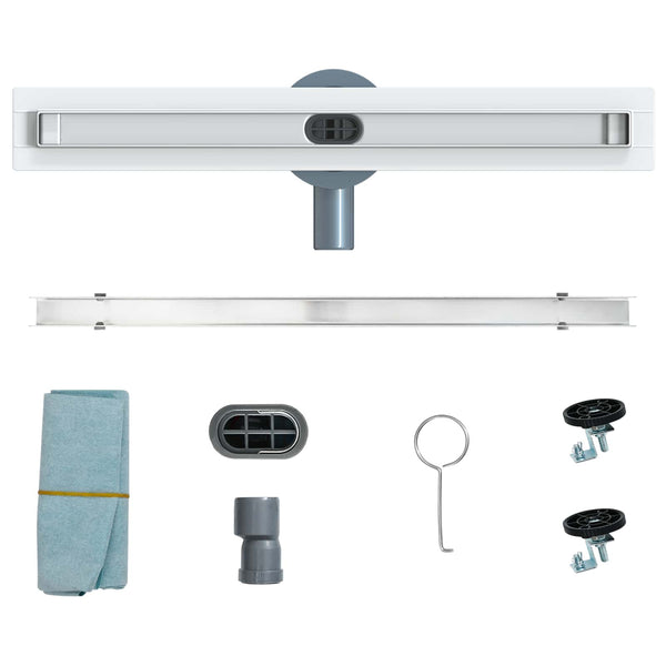 360° Suihkukaivo ohuella mallilla Hopea 50 cm