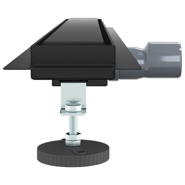 2 in 1 Suihkuviemär Musta 70 cm Ruostumaton teräs 304